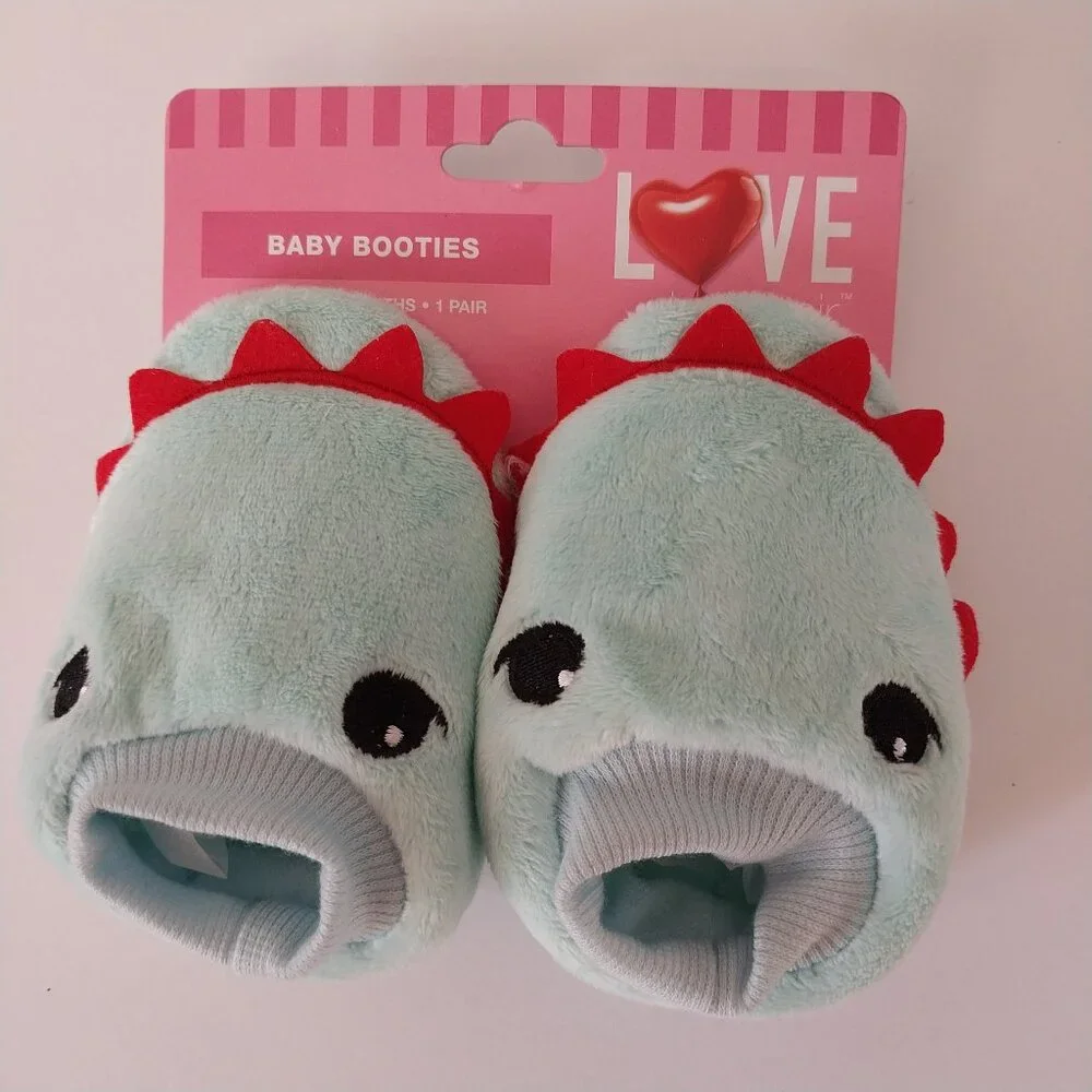 NWT My 1st Valentine's Day Dinosaur Bib and Booties